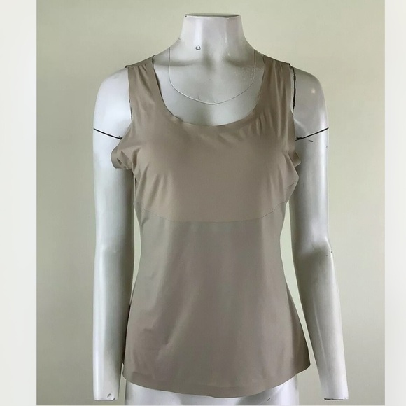 Spanx Sz 1X Thinstincts Tank Top In Brown Spandex Nylon Shapewear Layer - Picture 1 of 6